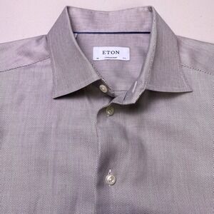 Eton Men's Gray Dress Shirt